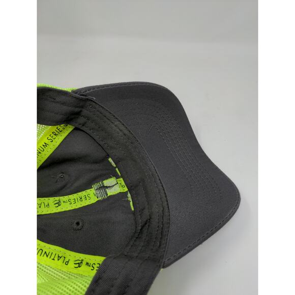 Youth Becks Hybrid Seeds Strapback Meshback Hat Black & Green Embroidered Logo - Picture 8 of 9